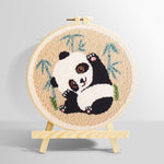 Panda stretching punch needle kit for beginners