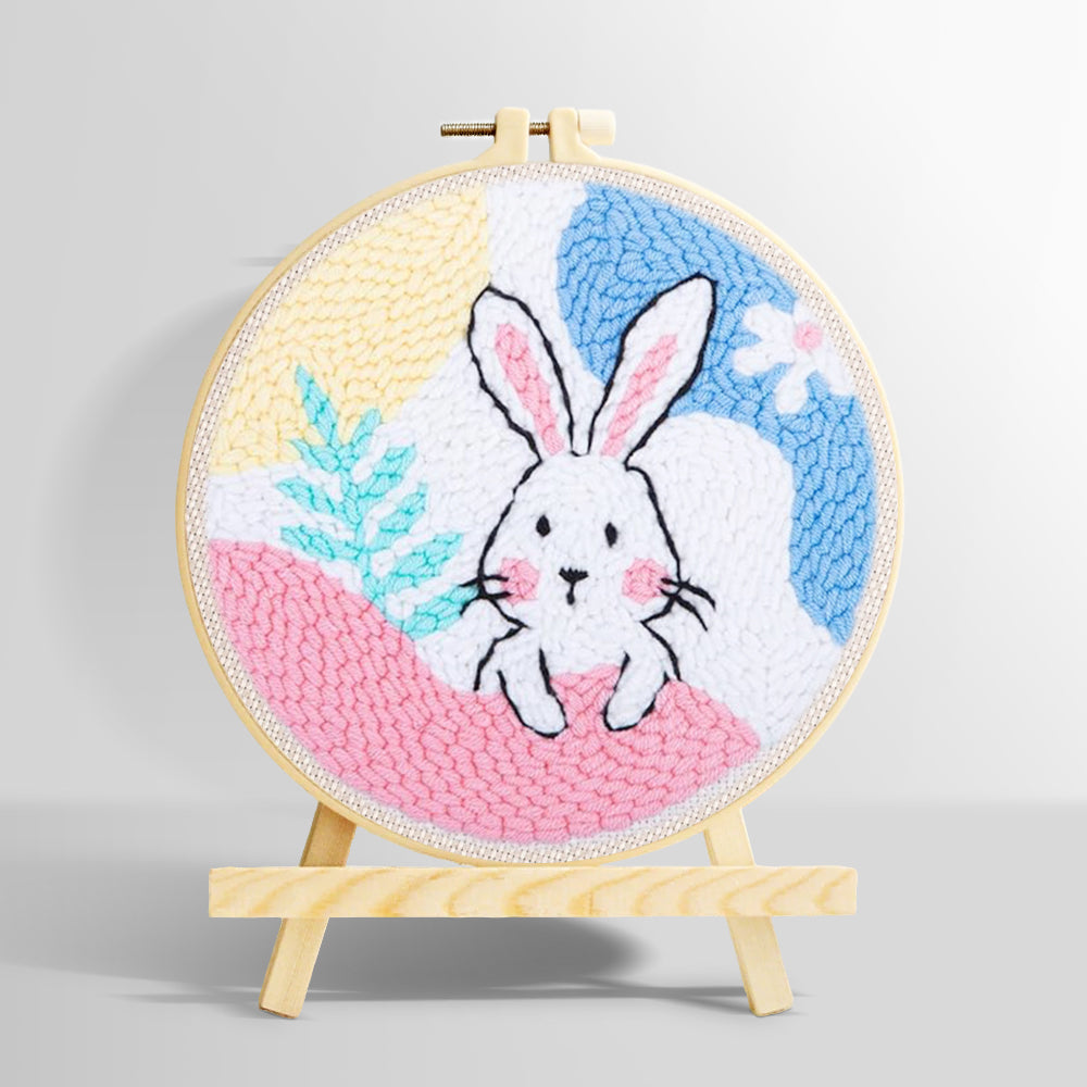 Pastel bunny dream punch needle kit for beginners