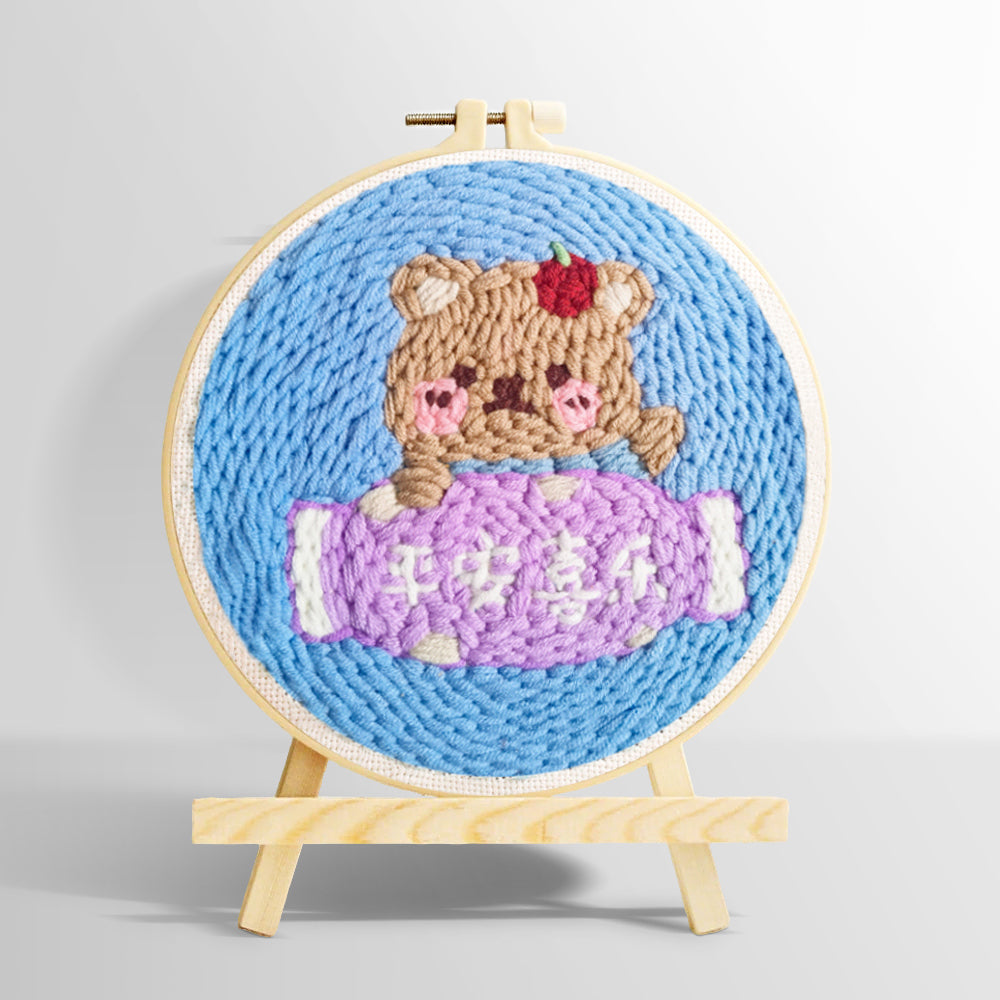 Peace and joy punch needle kit for beginners
