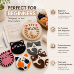 Beginner punch needle coaster kit with easy instructions