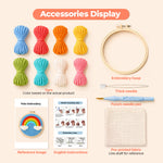 Punch needle kit contents with all materials included