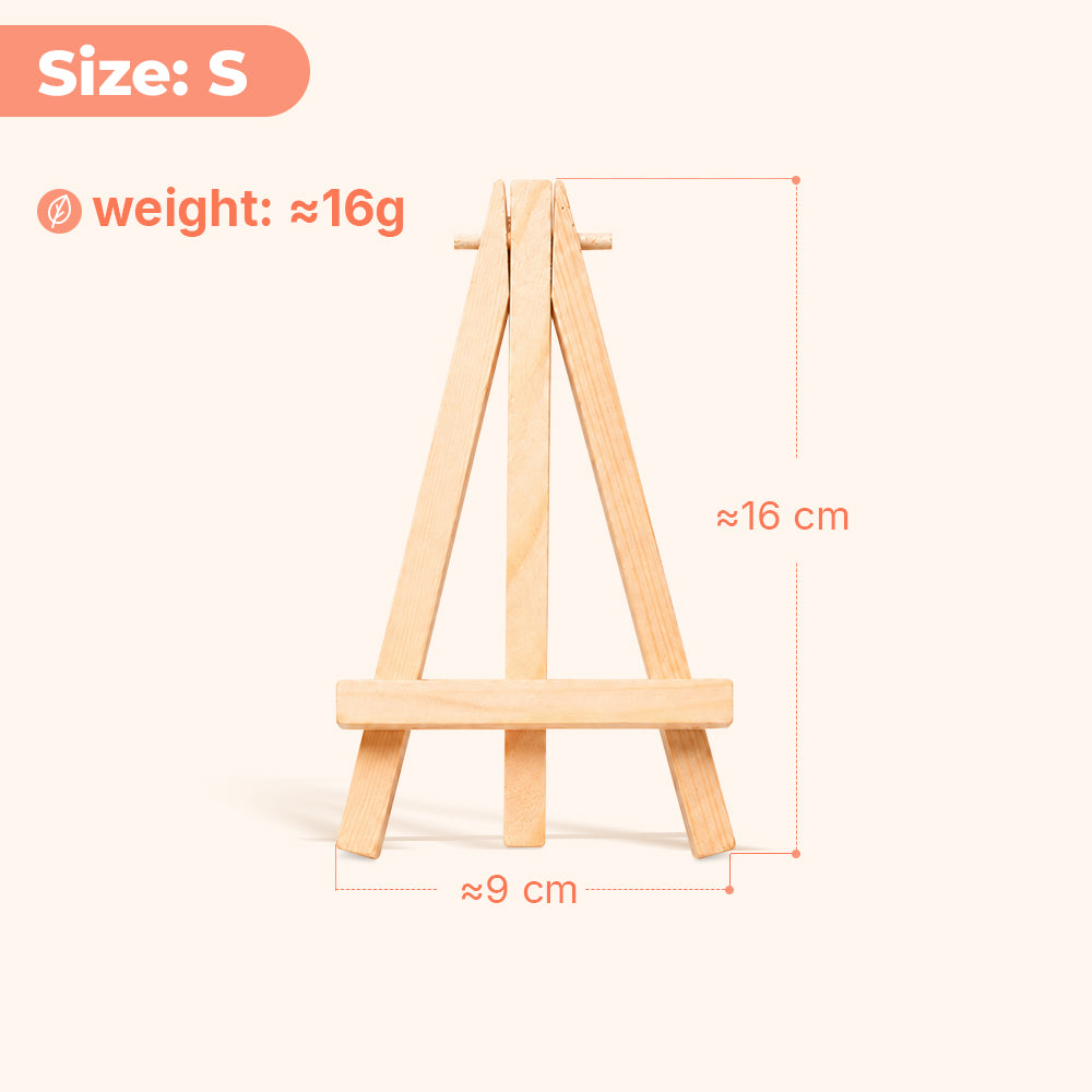 Small wooden easel accessory for punch needle kits