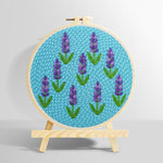 Purple lavender pattern punch needle kit for beginners