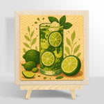Refreshing lime green cocktail punch needle kit for beginners