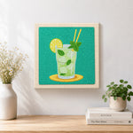 Finished refreshing mint lime cooler artwork displayed on a wall