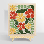 Retro ditsy botanical punch needle kit for beginners