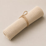 Rolled blank punch needle practice cloth with natural woven texture