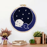 Finished sleeping baby artwork displayed on a wall