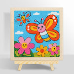 Smiling butterflies and flowers punch needle kit for beginners