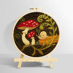 Snail and mushroom punch needle kit for beginners