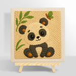 Soft bamboo panda punch needle kit for beginners