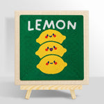Stack of three cute lemons punch needle kit for beginners