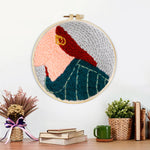 Finished stylish red-haired lady artwork displayed on a wall