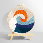 Sunrise waves punch needle kit for beginners