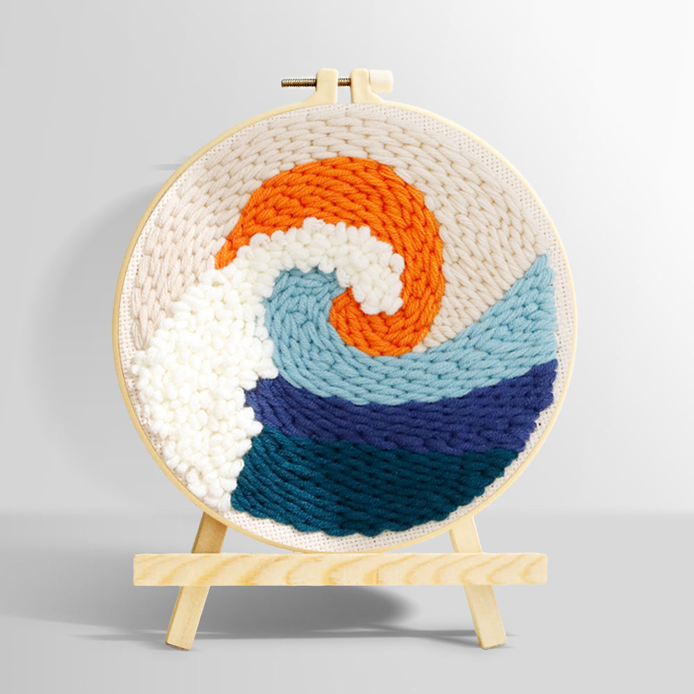 Sunrise waves punch needle kit for beginners