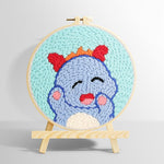 Sweet baby dinosaur punch needle kit for beginners