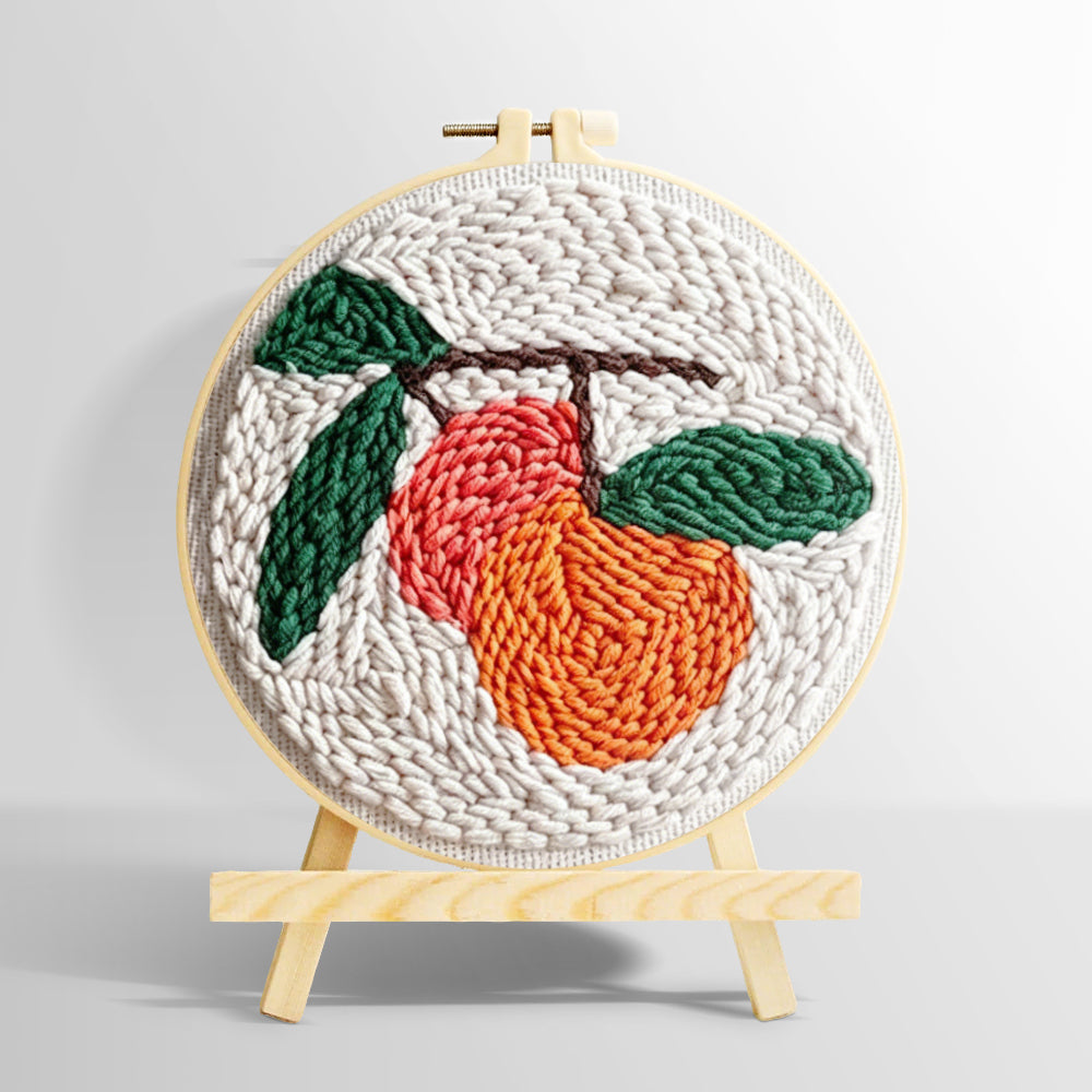 Sweet Fruit with Leaves punch needle kit for beginners