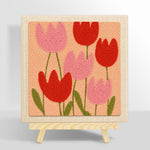 Sweet tulip flowers punch needle kit for beginners
