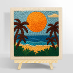 Tropical beach sunset punch needle kit for beginners