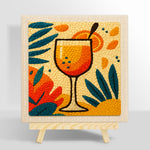 Tropical orange cocktail punch needle kit for beginners
