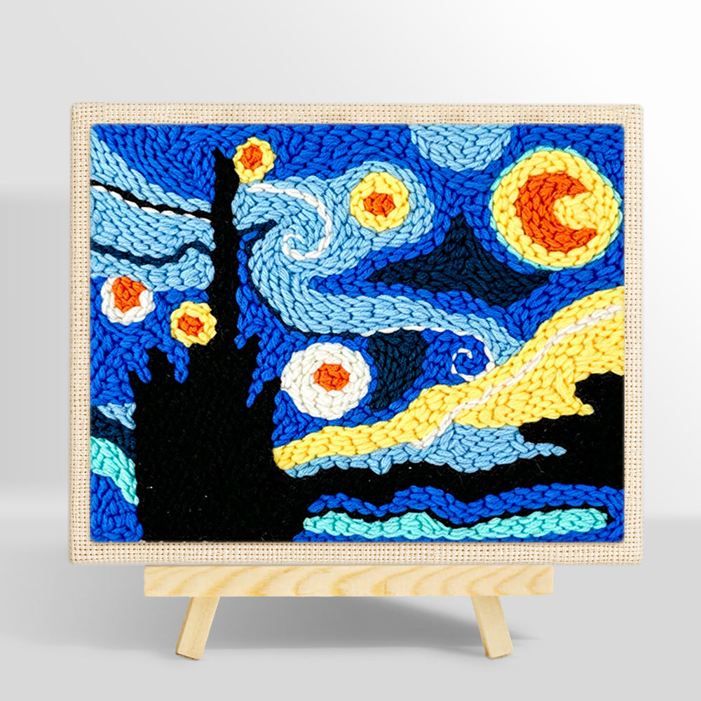Van Gogh starry night punch needle kit for beginners