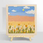 Warm golden sunlight and flowers punch needle kit for beginners