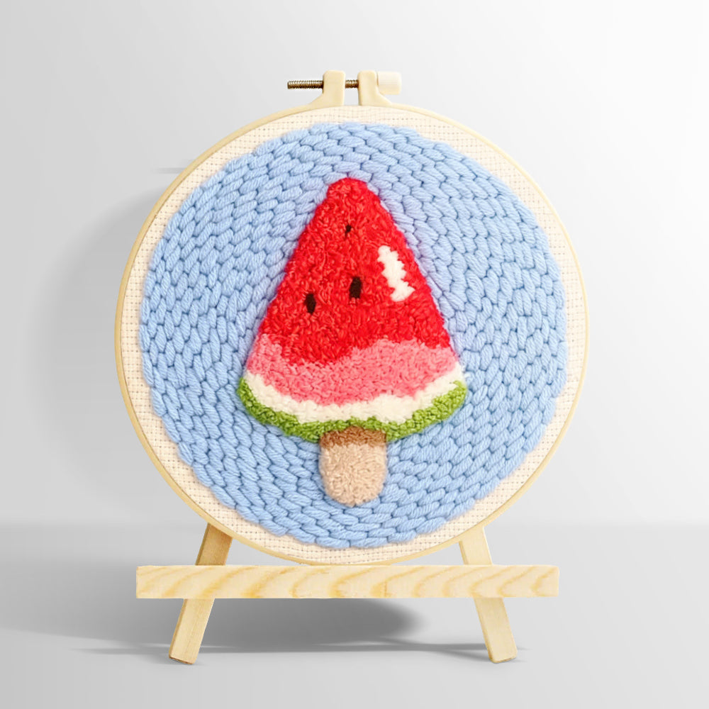 Watermelon ice lolly punch needle kit for beginners