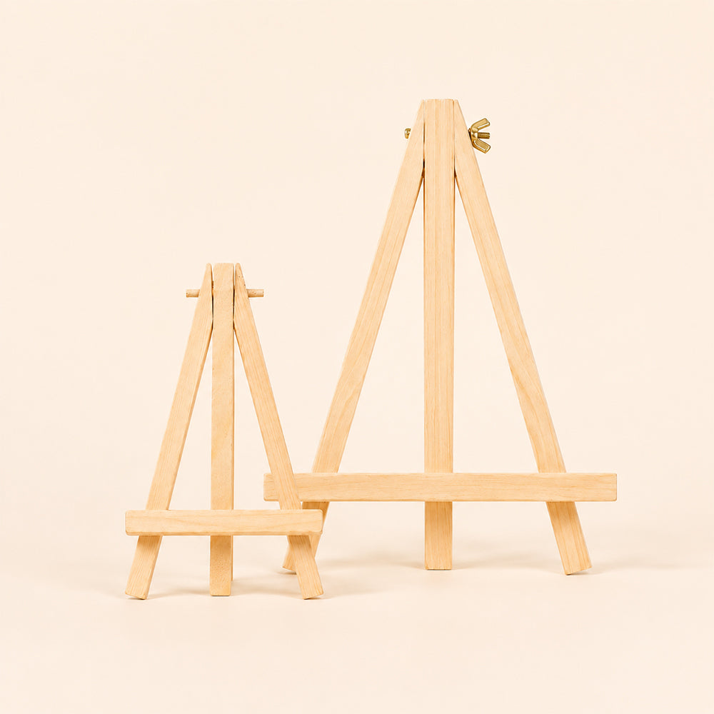 Wooden display easel stand available in S and M sizes